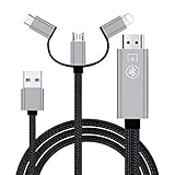 【Neue Bluetooth-Funktion】Das MHL HDMI-Kabel verfügt über eine neue Bluetooth 5.0-Audioverbindung, die das Problem der fehlenden Audioübertragung aufgrund von Kabelinkompatibilität löst. Sobald das Kabel an den Großbildschirm angeschlossen ist, schalten Sie das Bluetooth des Fernsehers ein und suchen Sie nach dem 