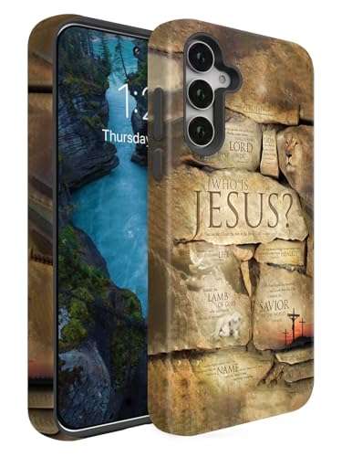 WQIOICNXK Compatible for Samsung Galaxy S26 5G Case,Individualized and Distinctive Double Layer Protection Shockproof Phone Cover for Women Men Girl Boy,Christian Faith Jesus
