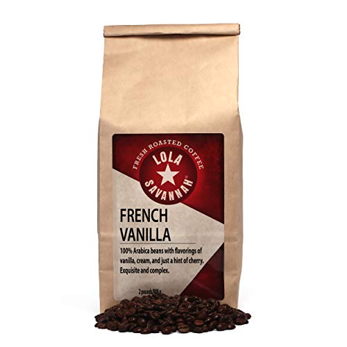 Lola Savannah French Vanilla Whole Bean Coffee - A French Roast With Delicate Flavors Of Vanilla | Caffeinated | 2Lb Bag #TOP6