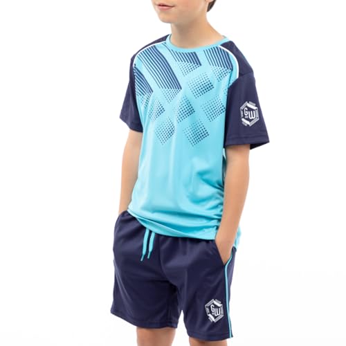 ALPHADVENTURE - Conjunto Deportivo Niño, Chándal de 2 Piezas, Set Camiseta Manga Corta y Pantalón Corto para Hacer Deporte - Tallas de 6 hasta 14 años