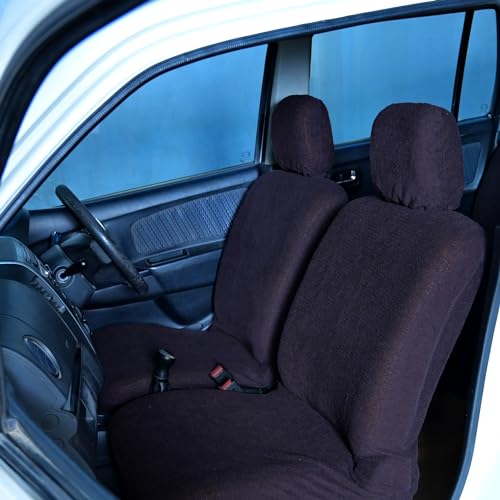 Image of Cotton Car Seat Cover for Hyundai Aura (5 Seater)(All Detachable Headrest) (Brown)