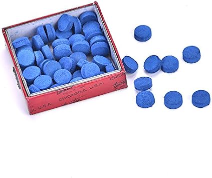 Cue Tips Leather,50pcs Billiard Cue Tips 10mm Glue on Snooker Pool Cue Tips Replacement Set with Storage Box,Blue Pool Stick Tip Snooker Stick Clamp,Glue and 10mm tip 10mm Pool cue Tips