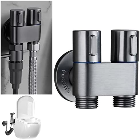 1-In-2-Out Dual Control Valve, 2023 New Hand Held Bidet Sprayer for Toilet, Mini Toilet Faucet Sprayer Kit Butt Washer, Hand Shower Bidet Attachment for Washing Machine and Toilet. Easy to Install.