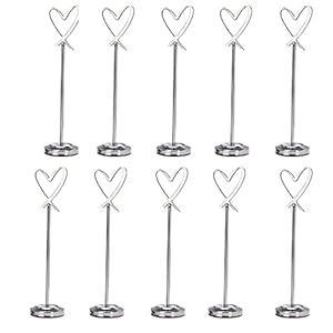 Ybaakziir Edelstahl-Tischnummernständer 10 Stück