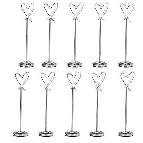 Ybaakziir Edelstahl-Tischnummernständer 10 Stück