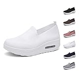[Erhöht und federnd]: Diese Turnschuhe haben ein erhöhtes Design, das Ihre Körpergröße um 4-5 cm erhöhen kann (abhängig von Ihrer Schuhgröße). Sie haben auch ein gebogenes Fußdesign, das sie federnd und bequem macht. Das stromlinienförmige Obermaterial und die dicke Sohle lassen sich nicht leicht falten und passen perfekt zu Ihrem Fuß.