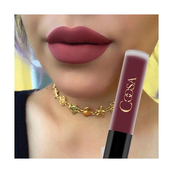 COOSA 3PCS of 3 Colors Madly MATTE Lipstick Non-stick Cup Waterproof Lipgloss-Set A