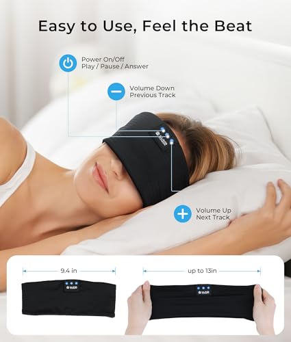 Image of LOVE EYE Sleep Sport Headphones Wireless Bluetooth 5.4 Headband Headphone
