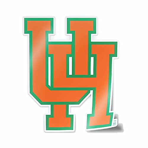 Image of University of Hawaii Vintage Interlocking Orange UH Logo Car Decal Bumper Sticker