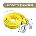 Diamall Car Tow Strap with Hooks, 20Ft Nylon Emergency Recovery Towing Strap, 30000 lbs Heavy Duty Reflective Tow Rope with Forged D-Ring Hooks, Cars Trucks Boat Emergency Accessories (Yellow)
