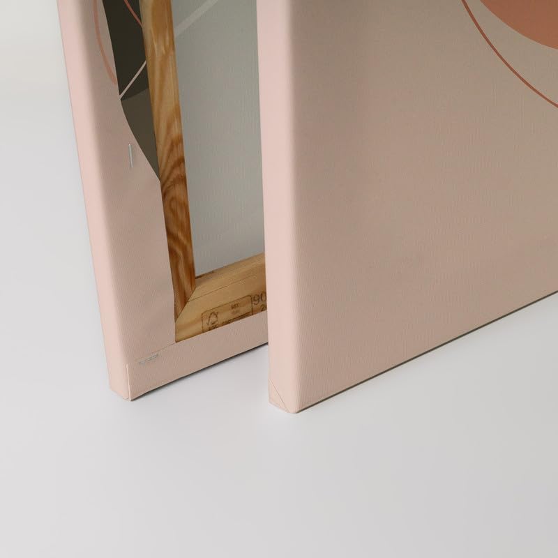 Impression sur toile haut de gamme motif abstrait beige orange 40x60