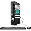 Dell Computadora de escritorio Micro OptiPlex 7080, Intel Core i5-10500T de 10ª generación, 16 GB DDR4 RAM 512 GB SSD, teclado y mouse, 2 DisplayPort, tipo C, Windows 11 Pro (renovado)