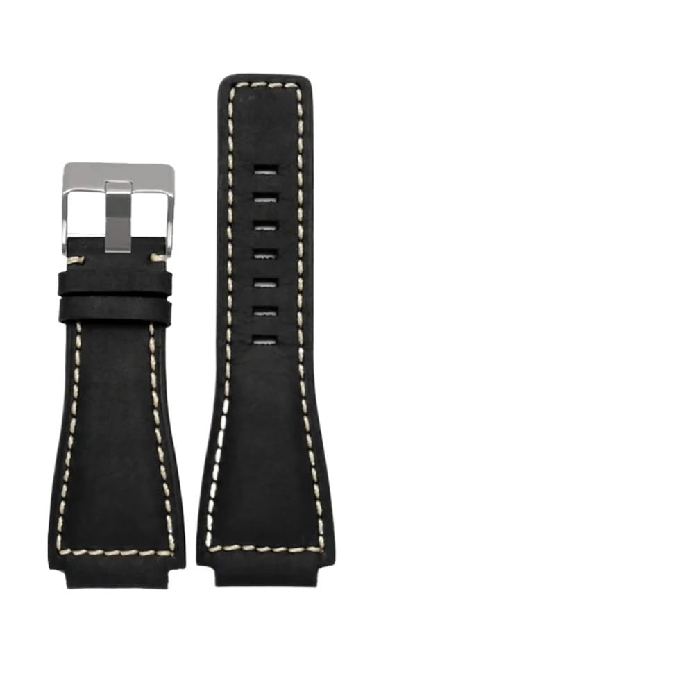 Bracelet de montre pour Bell BR01 BR03 cuir de vachette 34mm