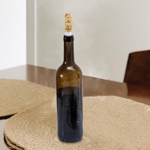 Tapón de vino con forma de búho dorado para decorar tus fiestas y cenas en el hogar 7