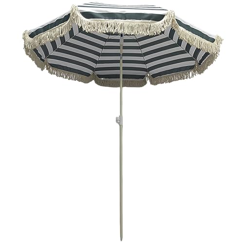 Parasol de patio bohème rond aux finitions premium pour sublimer votre arrière-cour