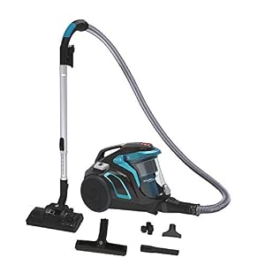 Hoover H-POWER HP710PAR Aspirateur traineau sans Sac, cyclonique, Vidage facile et hygiénique DustClean, Brosse spéciale sols parquet, Filtre Hepa, Silencieux 68 dBA