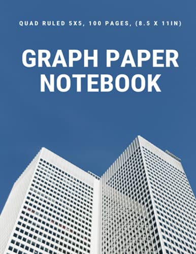 Graph Paper Composition Notebook: Grid Paper Notebook, Quad Ruled 4 x 4 100 Sheets, 8.5 x 11, (Graph Paper Notebooks) Blue