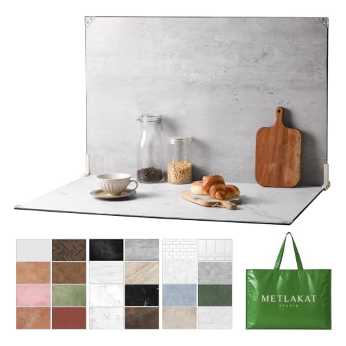 Metlakat Food Photography Backdrops, 23x35inch, 12Pcs Double-Sided Paper