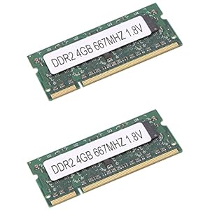 KEALLANS 2X DDR2 4 GB Laptop-RAM-Speicher 667 MHz PC2 5300 SODIMM 1, 8 V 200 Pins für Laptop-Speicher