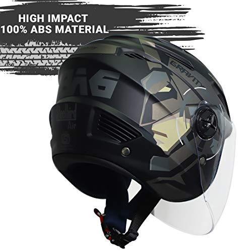 Image of Steelbird SBA-6 7Wings Gravity Open Face ISI Certified ABS Helmet