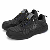 BWOLF Turbo REF S3S - Scarpe antinfortunistiche unisex, leggere, con puntale composito, protezione antiperforazione senza metallo, ESD, SR e FO, Nero , 42 EU