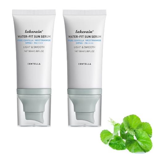 2Pcs Centella Sunscreen SPF50, Water-Fit Sun Serum,Face Sun Screen Long-Lasting Protection for Girl Skincare.