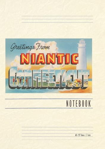 Vintage Lined Notebook Greetings from Niantic
