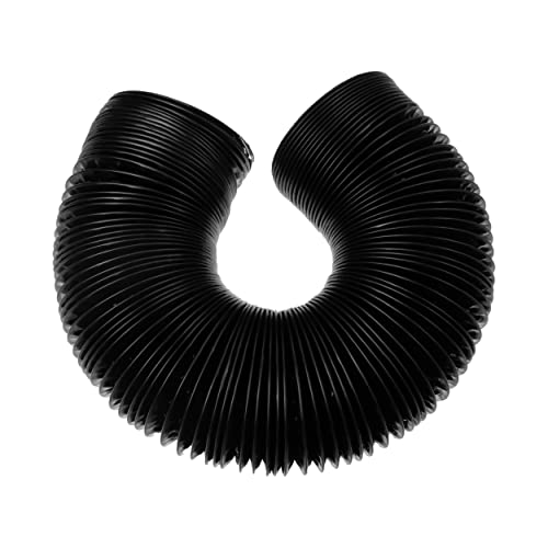 4" Air Duct Flexible Ducting, 4 Layer Hvac Ventilation Air Hose - Great For Grow Tents, Green Houses, House Vent Register Lines (9.5 Ft Long, Black) #TOP5