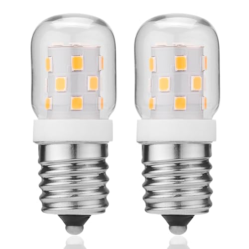 CATO-WDJ Microwave Light Bulbs Under Hood E17 LED Bulbs Dimmable for Range Hood 40W Incandescent Equivalent Fit for Whirlpool Microwaves Replace 8206232A(2 Pack)