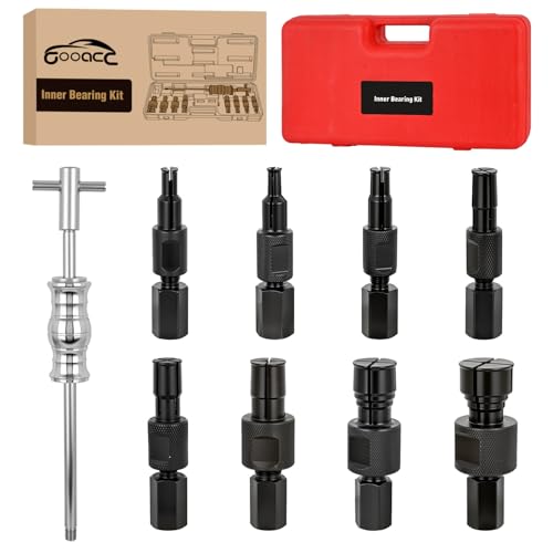 GOOACC 9PCS Blind Inner Bearing Puller Set, Slide Hammer with Expandable Collets 8-32MM Blind Hole Collet Bearing Slide Hammer Puller Set Internal Pilot Bearing Removal Tool for Axles Bearings, Red by GOOACC - Image 9