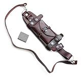 GCS Custom Handcrafted Bushcraft Dual-Carry Knife Blade Horizontal-Vertical Leather Sheath Sheath GCS 205