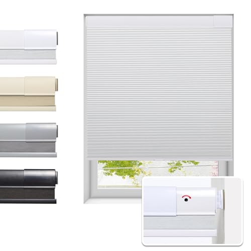 Tonature No-Drill Cellular Shades 22" W x 64" H White