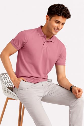 Image of Premium Cotton Pique Polo T-Shirt for Men | Half Seelves Regular Fit | Polo Neck - Ultra-Soft Breathable Fabric | Moisture Wicking