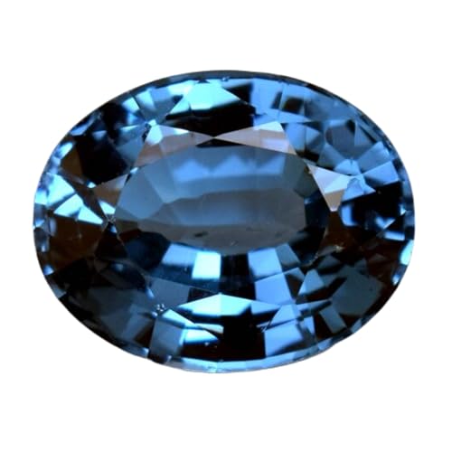 Topaze bleue naturelle 12,02x9,5mm pour création bague collier bricolage