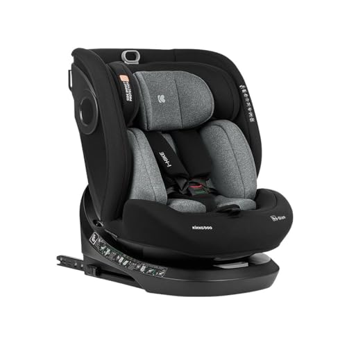 Kikkaboo i-Size i-Hike - Asiento infantil (40-150 cm, Isofix, giratorio 360°, ajustable, colores: gris)