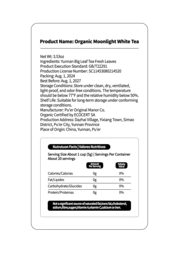 Khs Organic Grade Aaa Moonlight White Tea Loose Tea Leaves, Usda Certified Organic White Tea Loose Leaf thumb #7