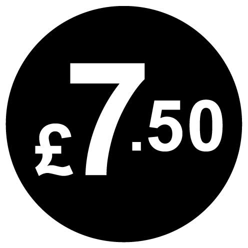 £ Black Price Stickers - 20mm, £7.50, 1000 — image 1