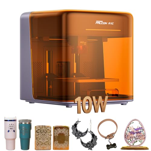Image of Creality Falcon A1C 10W Mini Laser Engraver, Class 1 AI Desktop Laser Engraving Machine with Auto Focus, Smart Camera, Support 3 Laser Heads Interchange, 15,000 mm /min Speed, Works with 300+ Materials