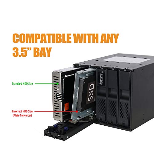 Icy Dock Open Air 2.5” To 3.5” Sas / Sata (22Pin) Hdd & Ssd Converter / Mounting Kit For Internal 3.5" Drive Bay | Ezconvert Air Lite Mb482Sp-3B #TOP6