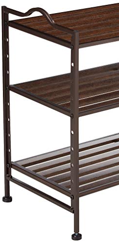 Songmics Entryway Shoe Storage Organizer With Metal Frame, 3-Tier, Bronze #TOP7