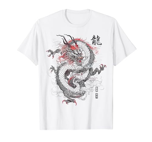 Image of Chinese Symbol Power Strength Traditional Dragon 2024 kanji T-Shirt