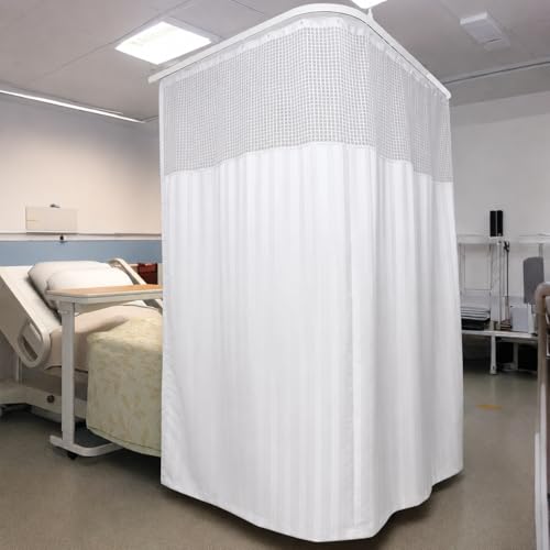 Image of CASA-NEST Hospital Partition PVC Curtains for ICU and Wards PVC Curtains, 4 x 8 ft, WHITE-Hos008