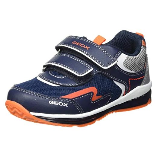 Geox Baby-Jungen B TODO Boy A Sneaker, Navy/Fluo ORANGE, 20 EU