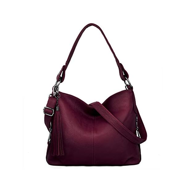 YALUXE Women's Stylish Genuine Leather Tote Travel Shoulder Bag Handle Bags for Women