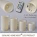 HOME MOST Set of 4 Multicolor LED Pillar Candles Outdoor IP64 Waterproof 3x4 3x5 3x6 3x7 - Color Changing Pillar Candles Battery Powered - Unscented LED Candles Assorted Colors with Timer and Remote