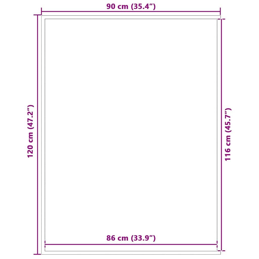 Zerbino antracite, 90 x 120 cm, robusto polipropilene tuftedato, antiscivolo, fondo in PVC, design moderno, per ingresso, corridoio e terrazza coperta