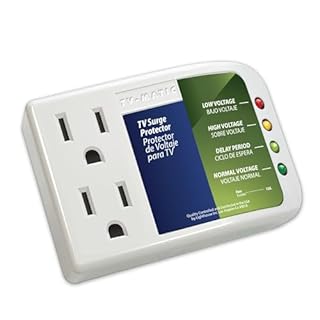 Electronic Voltage & Surge Protector for Smart TV, Game Consoles and Entertainment Center, Protects Against High and Low Voltage, Brownout, Spikes, Power Failure