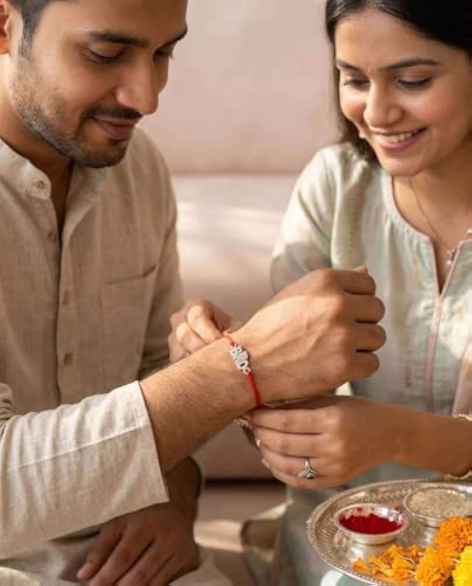 925 Sterling Silver Rakhi Bracelet for Brother, Gift for Raksha Bandhan