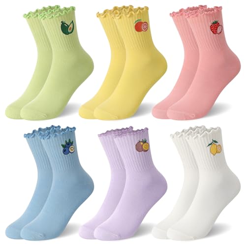 Girls Ruffle Crew Socks