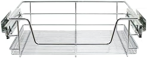 KuKoo 4 x Kitchen Pull Out Soft Close Heavy Duty Baskets, 600mm Wide Cabinet, Slide Out Wire Storage Drawers, Pull-Out Organiser Metal